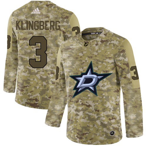 Dallas Stars #3 John Klingberg Camo Authentic Stitched Jersey Men's cheap jerseys for sale - CheapJerseys.Shop