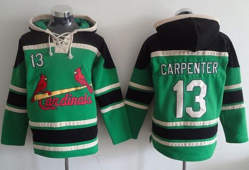 Cardinals #13 Matt Carpenter Green Sawyer Hooded Sweatshirt Hoodie cheap jerseys for sale - CheapJerseys.Shop