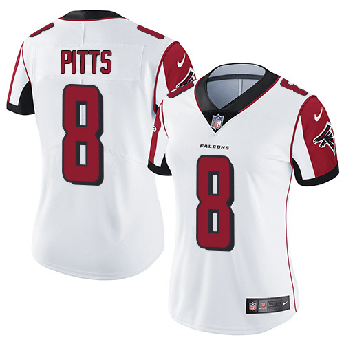 Falcons #8 Kyle Pitts White Women's Stitched Vapor Untouchable Limited Jersey cheap jerseys for sale - CheapJerseys.Shop