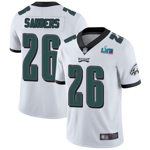 Eagles #26 Miles Sanders White Super Bowl LVII Patch Men's Stitched Vapor Untouchable Limited Jersey cheap jerseys for sale - CheapJerseys.Shop