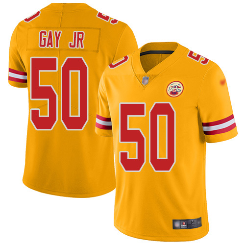 Kansas City Chiefs #50 Willie Gay Jr. Gold Men's Stitched Limited Inverted Legend Jersey Men's cheap jerseys for sale - CheapJerseys.Shop