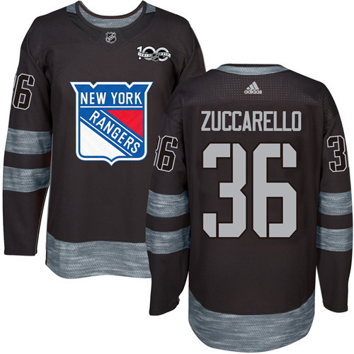 New York Rangers #36 Mats Zuccarello Black 1917-2017 100th Anniversary Stitched Jersey Men's cheap jerseys for sale - CheapJerseys.Shop