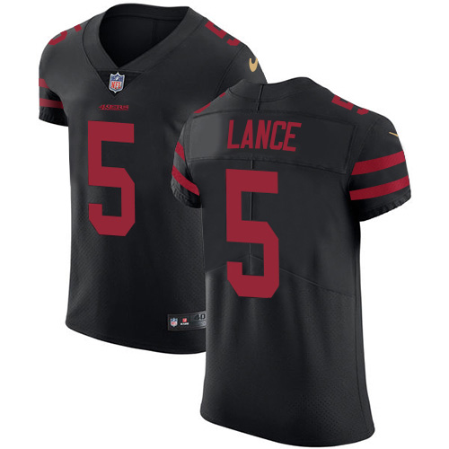 San Francisco 49ers #5 Trey Lance Black Alternate Men's Stitched Vapor Untouchable Elite Jersey cheap jerseys for sale - CheapJerseys.Shop