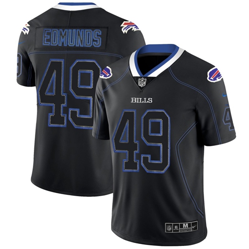 Bills #49 Tremaine Edmunds Lights Out Black Men's Stitched Limited Rush Jersey cheap jerseys for sale - CheapJerseys.Shop