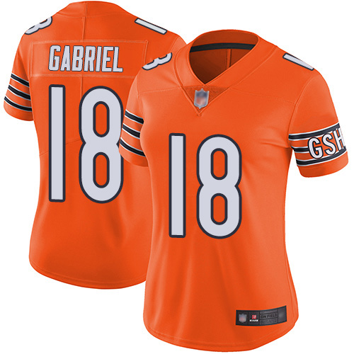 Chicago Bears #18 Taylor Gabriel Orange Women's Stitched Limited Rush Jersey Womens cheap jerseys for sale - CheapJerseys.Shop