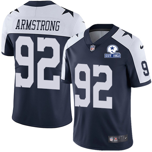 Dallas Cowboys #92 Dorance Armstrong Navy Blue Thanksgiving Men's Stitched With Established In 1960 Patch Vapor Untouchable Limited Throwback Jers cheap jerseys for sale - CheapJerseys.Shop