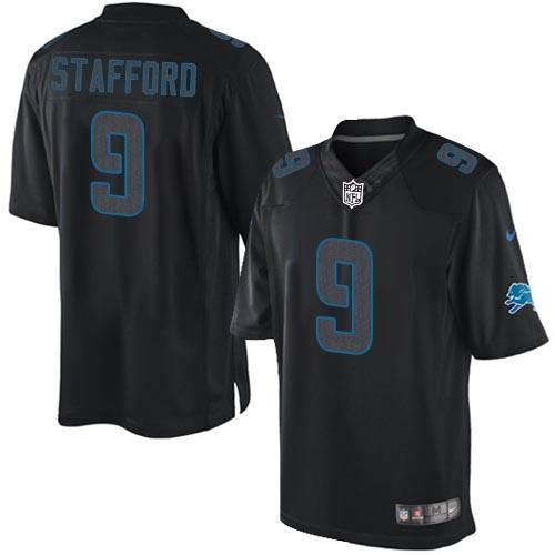 Detroit Lions #9 Matthew Stafford Black Men's Stitched Impact Limited Jersey Men's cheap jerseys for sale - CheapJerseys.Shop