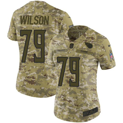 Tennessee Titans #79 Isaiah Wilson Camo Women's Stitched Limited 2018 Salute To Service Jersey Womens cheap jerseys for sale - CheapJerseys.Shop
