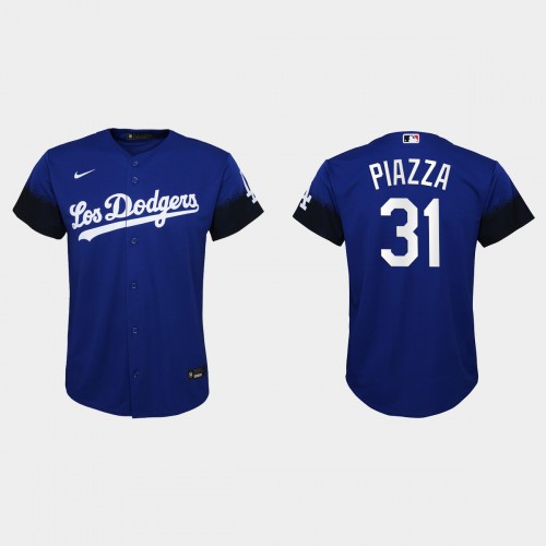 Los Angeles Los Angeles Dodgers #31 Mike Piazza Youth 2021 City Connect Jersey Royal Youth cheap jerseys for sale - CheapJerseys.Shop