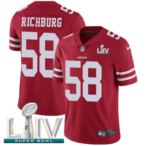 San Francisco 49ers #58 Weston Richburg Red Super Bowl LIV 2020 Team Color Youth Stitched Vapor Untouchable Limited Jersey Youth cheap jerseys for sale - CheapJerseys.Shop