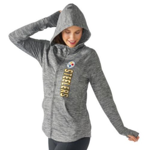 Women's Pittsburgh Steelers G-III 4Her By Carl Banks Recovery Full-Zip Hoodie Heathered Gray cheap jerseys for sale - CheapJerseys.Shop