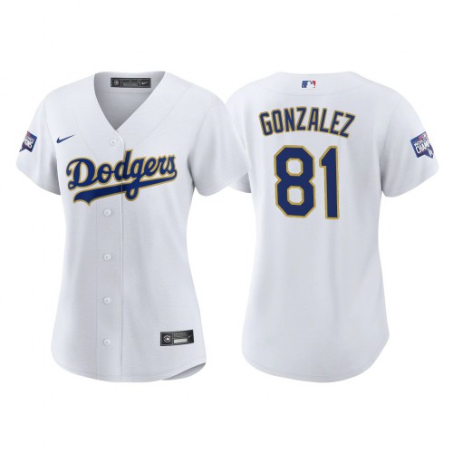 Los Angeles Los Angeles Dodgers #81 Victor Gonzalez Women's 2021 Gold Program World Series Champions Jersey Whtie Womens cheap jerseys for sale - CheapJerseys.Shop