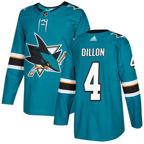 San Jose Sharks #4 Brenden Dillon Teal Home Authentic Stitched Jersey Men's cheap jerseys for sale - CheapJerseys.Shop