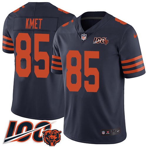 Chicago Bears #85 Cole Kmet Navy Blue Alternate Youth Stitched 100th Season Vapor Untouchable Limited Jersey Youth cheap jerseys for sale - CheapJerseys.Shop