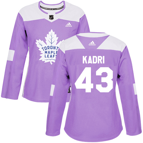 Maple Toronto Maple Leafs #43 Nazem Kadri Purple Authentic Fights Cancer Women's Stitched Jersey Womens cheap jerseys for sale - CheapJerseys.Shop
