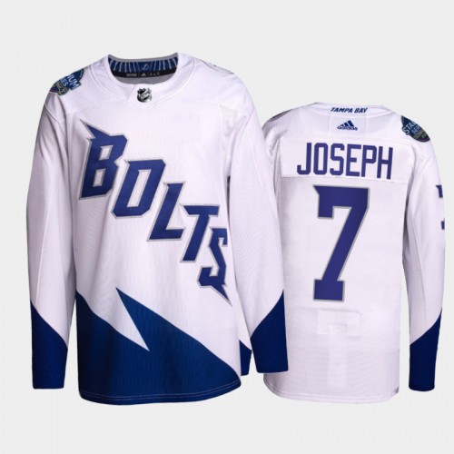 Tampa Bay Lightning #7 Mathieu Joseph Men's 2022 Stadium Series Authentic Jersey - White Men's cheap jerseys for sale - CheapJerseys.Shop