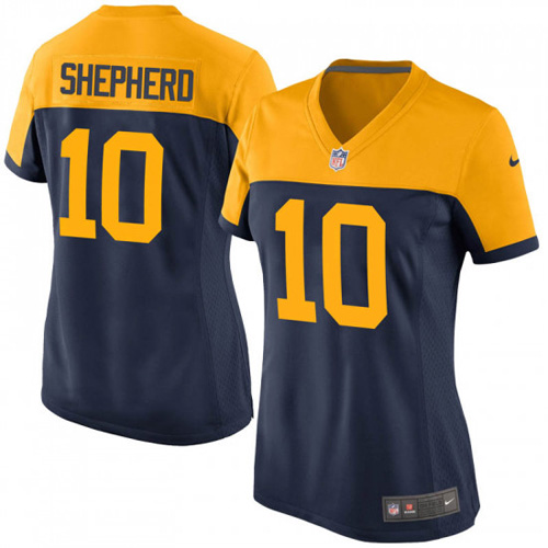 Green Bay Packers #10 Darrius Shepherd Navy Blue Alternate Women's Stitched Vapor Untouchable Limited Jersey Womens cheap jerseys for sale - CheapJerseys.Shop