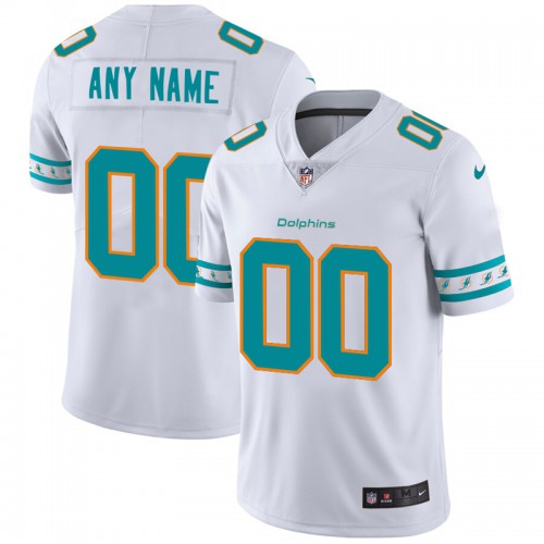 Miami Dolphins Custom White Team Logo Vapor Limited Jersey cheap jerseys for sale - CheapJerseys.Shop