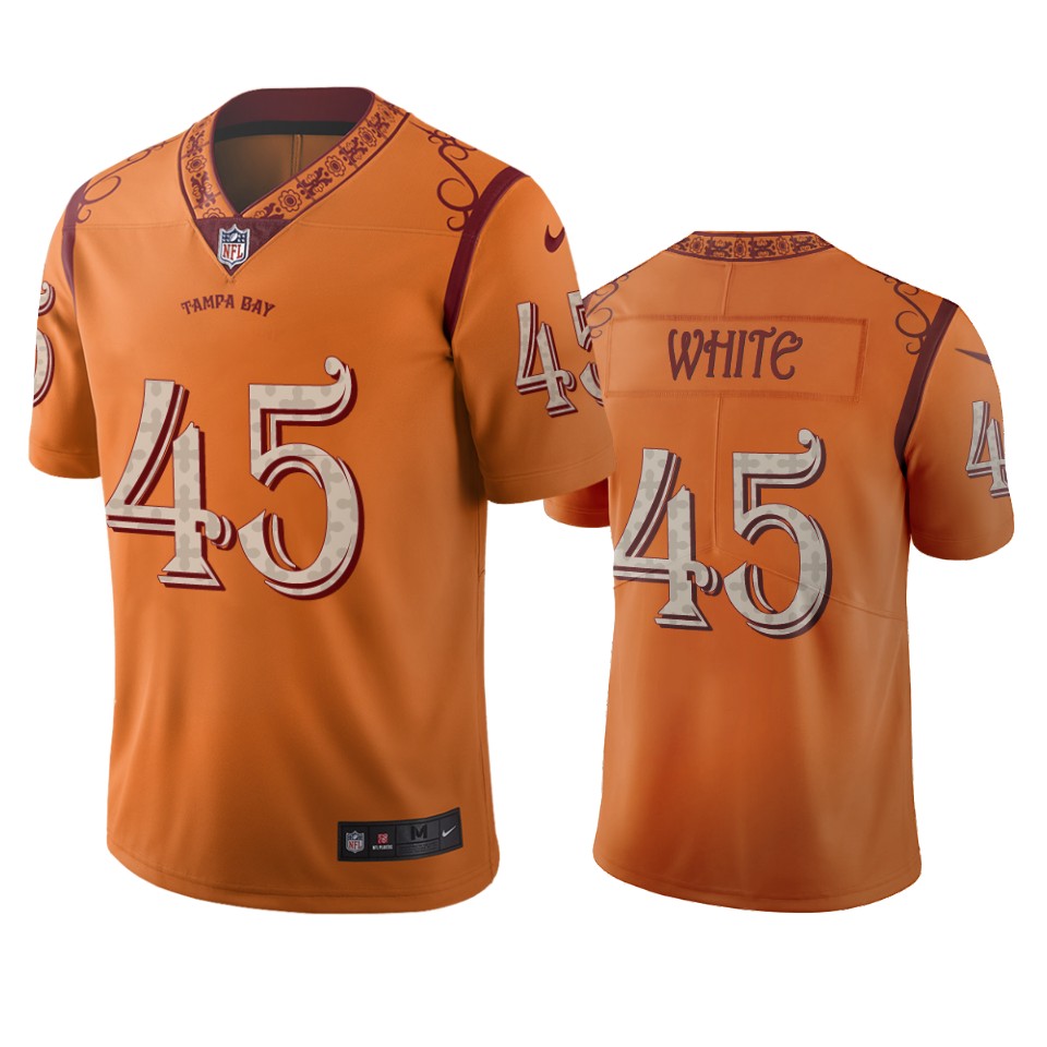 Tampa Bay Buccaneers #45 Devin White Orange Vapor Limited City Edition Jersey cheap jerseys for sale - CheapJerseys.Shop