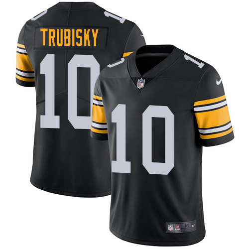 Steelers #10 Mitchell Trubisky Black Alternate Men's Stitched Vapor Untouchable Limited Jersey cheap jerseys for sale - CheapJerseys.Shop