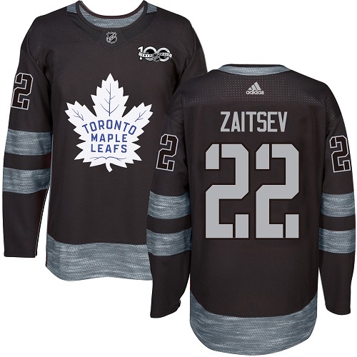 Maple Toronto Maple Leafs #22 Nikita Zaitsev Black 1917-2017 100th Anniversary Stitched Jersey Men's cheap jerseys for sale - CheapJerseys.Shop
