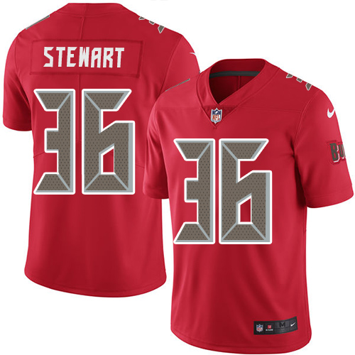 Tampa Bay Buccaneers #36 M.J. Stewart Red Men's Stitched Limited Rush Jersey Men's cheap jerseys for sale - CheapJerseys.Shop