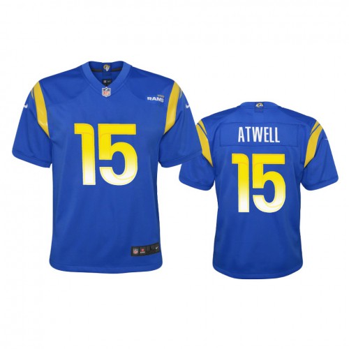 Los Angeles Los Angeles Rams #15 Tutu Atwell Youth Game Jersey - Royal Youth cheap jerseys for sale - CheapJerseys.Shop