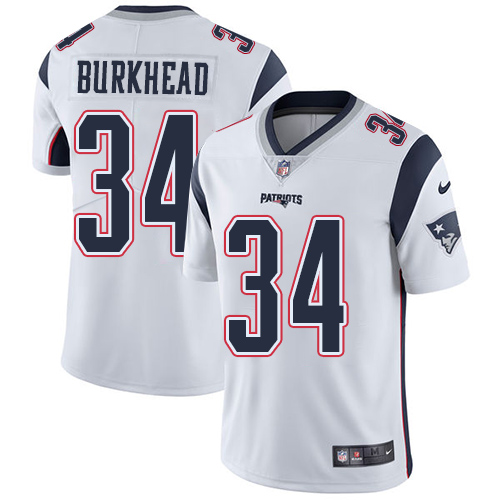 New England Patriots #34 Rex Burkhead White Men's Stitched Vapor Untouchable Limited Jersey Men's cheap jerseys for sale - CheapJerseys.Shop