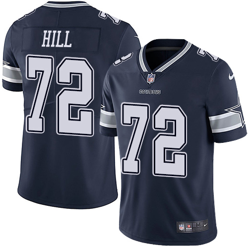 Dallas Cowboys #72 Trysten Hill Navy Blue Team Color Men's Stitched Vapor Untouchable Limited Jersey Men's cheap jerseys for sale - CheapJerseys.Shop