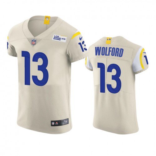 Los Angeles Los Angeles Rams #13 John Wolford Men's Vapor Elite Player Jersey - Bone Men's cheap jerseys for sale - CheapJerseys.Shop