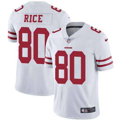 49ers #80 Jerry Rice White Men's Stitched Vapor Untouchable Limited Jersey cheap jerseys for sale - CheapJerseys.Shop