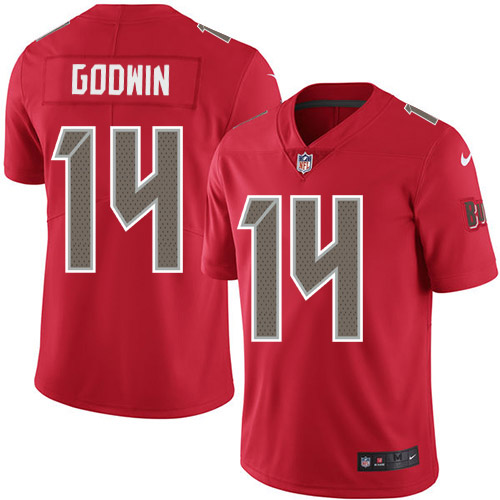 Buccaneers #14 Chris Godwin Red Youth Stitched Limited Rush Jersey cheap jerseys for sale - CheapJerseys.Shop