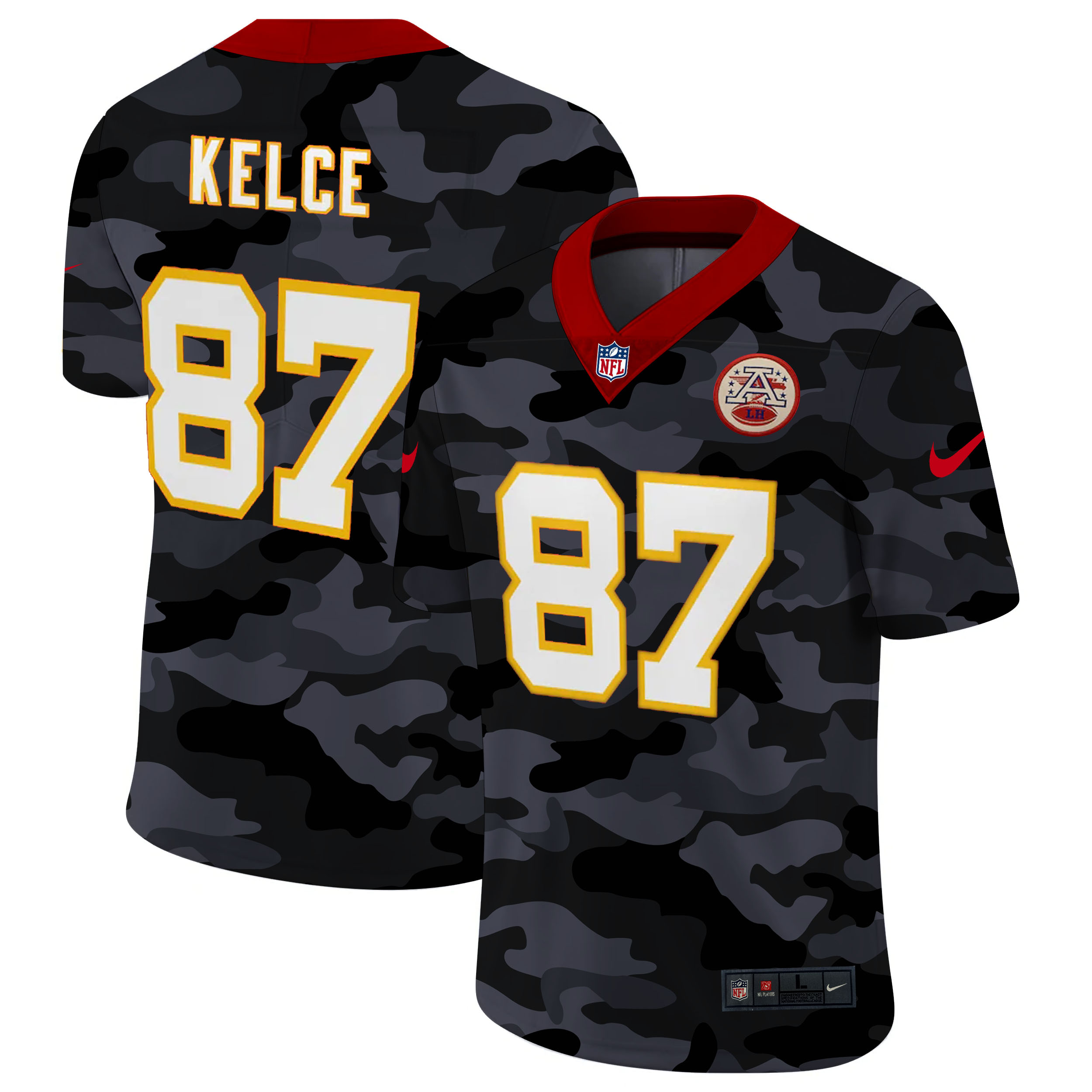 Kansas City Chiefs #87 Travis Kelce Men's 2020 Black CAMO Vapor Untouchable Limited Stitched Jersey cheap jerseys for sale - CheapJerseys.Shop