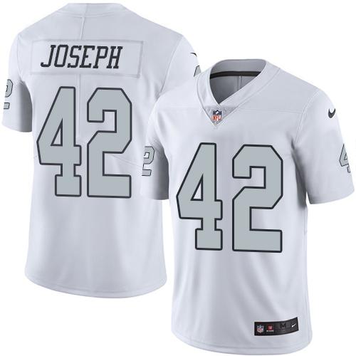 Las Vegas Raiders #42 Karl Joseph White Youth Stitched Limited Rush Jersey Youth cheap jerseys for sale - CheapJerseys.Shop