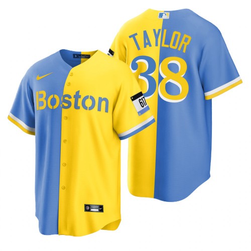 Boston Boston Red Sox #38 Josh Taylor Blue Gold Men's 2022 City Connect Game Jersey Men's cheap jerseys for sale - CheapJerseys.Shop