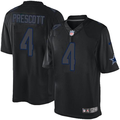 Cowboys #4 Dak Prescott Black Men's Stitched Impact Limited Jersey cheap jerseys for sale - CheapJerseys.Shop
