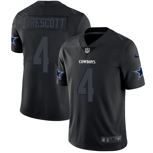 Cowboys #4 Dak Prescott Black Men's Stitched Limited Rush Impact Jersey cheap jerseys for sale - CheapJerseys.Shop