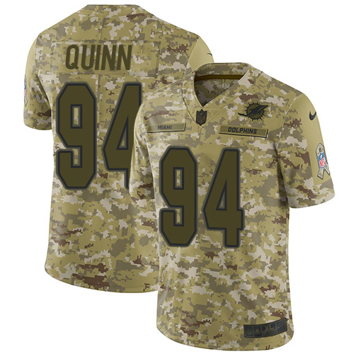Miami Dolphins #94 Robert Quinn Camo Men's Stitched Limited 2018 Salute To Service Jersey Men's cheap jerseys for sale - CheapJerseys.Shop