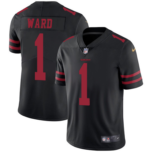 49ers #1 Jimmie Ward Black Alternate Men's Stitched Vapor Untouchable Limited Jersey cheap jerseys for sale - CheapJerseys.Shop