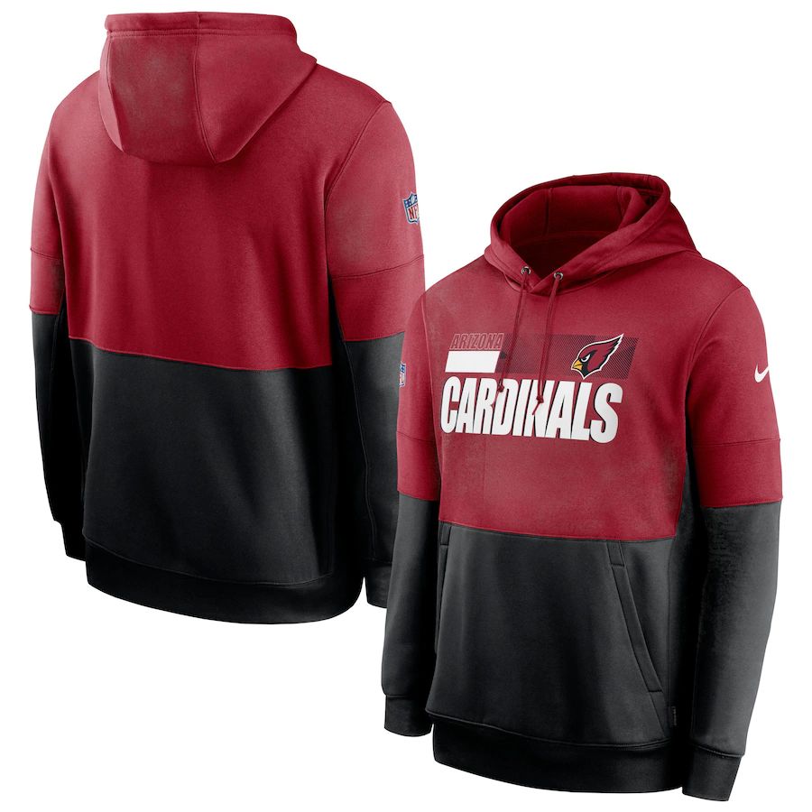 Arizona Cardinals Sideline Impact Lockup Performance Pullover Hoodie Cardinal Black cheap jerseys for sale - CheapJerseys.Shop