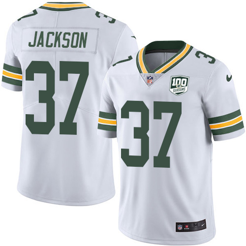 Green Bay Packers #37 Josh Jackson White Youth 100th Season Stitched Vapor Untouchable Limited Jersey Youth cheap jerseys for sale - CheapJerseys.Shop