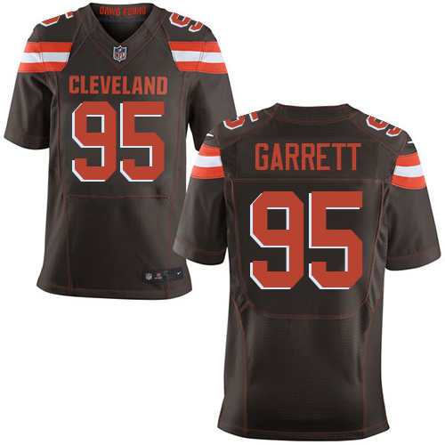 Browns #95 Myles Garrett Brown Team Color Men's Stitched New Elite Jersey cheap jerseys for sale - CheapJerseys.Shop