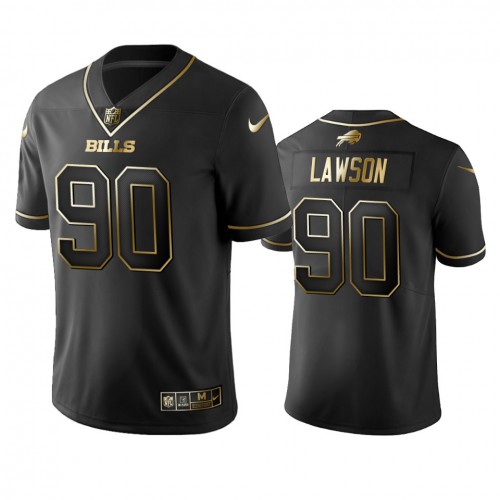Buffalo Bills #90 Shaq Lawson Black Golden Limited Edition Stitched Jersey Men's cheap jerseys for sale - CheapJerseys.Shop