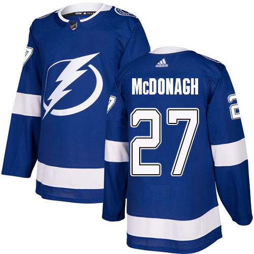 Tampa Bay Lightning #27 Ryan McDonagh Blue Home Authentic Stitched Jersey Men's cheap jerseys for sale - CheapJerseys.Shop