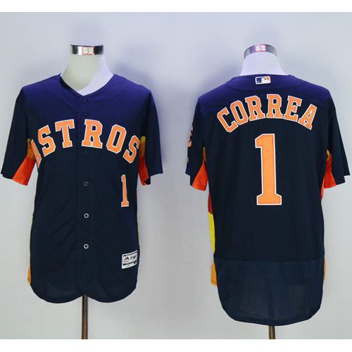 Houston Astros #1 Carlos Correa Navy Blue Flexbase Authentic Collection Stitched Jersey Men's cheap jerseys for sale - CheapJerseys.Shop