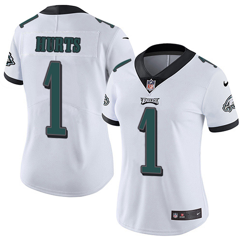 Eagles #1 Jalen Hurts White Women's Stitched Vapor Untouchable Limited Jersey cheap jerseys for sale - CheapJerseys.Shop