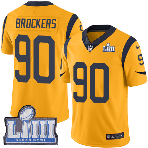Los Angeles Rams #90 Michael Brockers Gold Super Bowl LIII Bound Youth Stitched Limited Rush Jersey Youth cheap jerseys for sale - CheapJerseys.Shop
