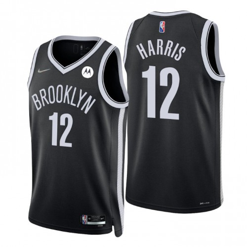 Brooklyn Nets #12 Joe Harris Black Mens 2021-22 75th Anniversary Diamond Swingman Jersey - Icon Edition Mens cheap jerseys for sale - CheapJerseys.Shop