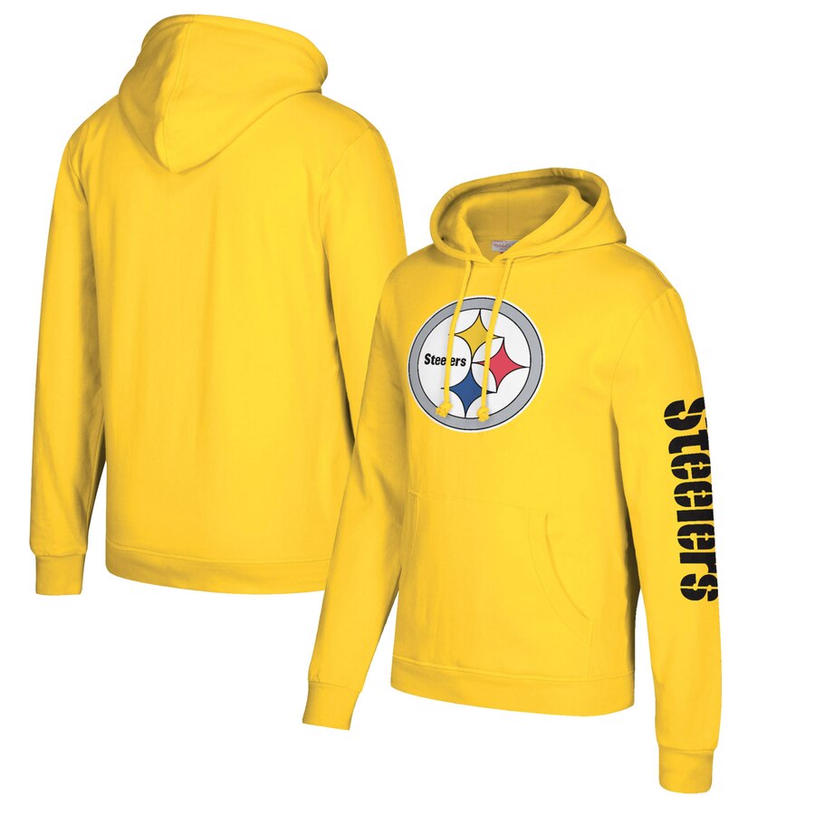 Pittsburgh Steelers Mitchell & Ness Classic Team Pullover Hoodie Gold cheap jerseys for sale - CheapJerseys.Shop