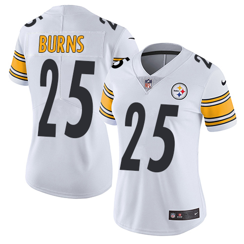 Pittsburgh Steelers #25 Artie Burns White Women's Stitched Vapor Untouchable Limited Jersey Womens cheap jerseys for sale - CheapJerseys.Shop